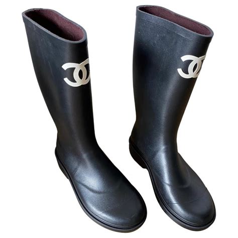 bottes en caoutchouc chanel|Botte en caoutchouc CHANEL pour Femme .